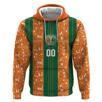 Cote d'Ivoire N'glo Wa Klo Custom Zip Hoodie Baoule Textile Edition