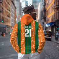 Cote d'Ivoire N'glo Wa Klo Custom Zip Hoodie Baoule Textile Edition