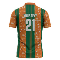 Cote d'Ivoire N'glo Wa Klo Custom Zipper Polo Shirt Baoule Textile Edition