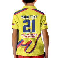 Colombia Champion Football Custom Kid Polo Shirt Proud To Be Los Cafeteros - Wonder Print Shop