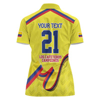 Colombia Champion Football Custom Women Polo Shirt Proud To Be Los Cafeteros - Wonder Print Shop