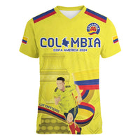 Colombia Champion Football Custom Women V-Neck T-Shirt Proud To Be Los Cafeteros - Wonder Print Shop