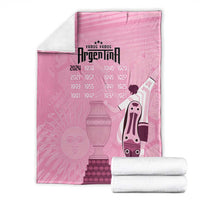 Argentina Football Custom Blanket Campeones De la Historia - Pink Style