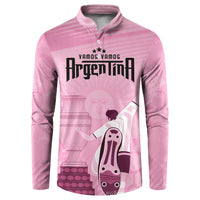 Argentina Football Button Sweatshirt Campeones De la Historia - Pink Style LT9 - Wonder Print Shop