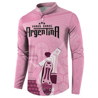 Argentina Football Button Sweatshirt Campeones De la Historia - Pink Style LT9 - Wonder Print Shop
