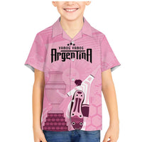 Argentina Football Family Matching Mermaid Dress and Hawaiian Shirt Campeones De la Historia - Pink Style LT9 - Wonder Print Shop