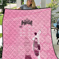 Argentina Football Quilt Campeones De la Historia - Pink Style - Wonder Print Shop