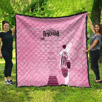 Argentina Football Quilt Campeones De la Historia - Pink Style - Wonder Print Shop