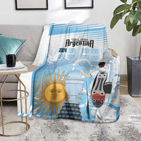 Argentina Football Custom Blanket Campeones De la Historia - Blue Style