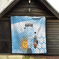 Argentina Football Quilt Campeones De la Historia - Blue Style - Wonder Print Shop