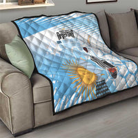 Argentina Football Quilt Campeones De la Historia - Blue Style - Wonder Print Shop