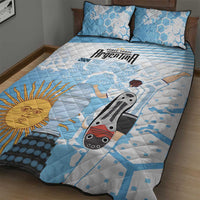 Argentina Football Quilt Bed Set Campeones De la Historia - Blue Style - Wonder Print Shop
