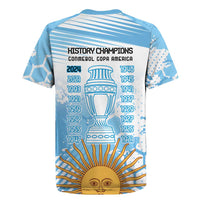Argentina Football Rugby Jersey Campeones De la Historia - Blue Style - Wonder Print Shop