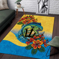 Barbados Mahi-mahi Trident Area Rug - Wonder Print Shop