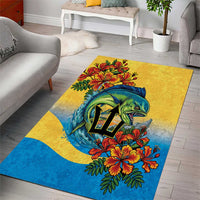 Barbados Mahi-mahi Trident Area Rug - Wonder Print Shop