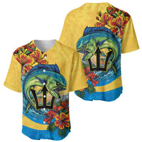 Barbados Mahi-mahi Trident Baseball Jersey - Wonder Print Shop