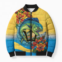 Barbados Mahi-mahi Trident Bomber Puffer Jacket - Wonder Print Shop