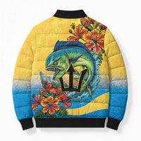 Barbados Mahi-mahi Trident Bomber Puffer Jacket - Wonder Print Shop