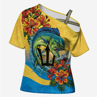 Barbados Mahi-mahi Trident Cross Shoulder Shirt - Wonder Print Shop