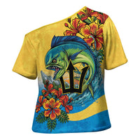 Barbados Mahi-mahi Trident Cross Shoulder Shirt - Wonder Print Shop