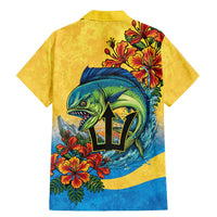 Barbados Mahi-mahi Trident Family Matching Mermaid Dress and Hawaiian Shirt - Wonder Print Shop