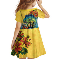 Barbados Mahi-mahi Trident Family Matching Puletasi and Hawaiian Shirt - Wonder Print Shop