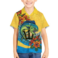 Barbados Mahi-mahi Trident Kid Hawaiian Shirt - Wonder Print Shop