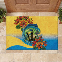 Barbados Mahi-mahi Trident Rubber Doormat - Wonder Print Shop