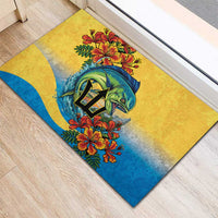 Barbados Mahi-mahi Trident Rubber Doormat - Wonder Print Shop