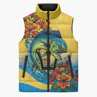 Barbados Mahi-mahi Trident Sleeveless Puffer Jacket - Wonder Print Shop