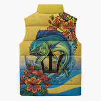 Barbados Mahi-mahi Trident Sleeveless Puffer Jacket - Wonder Print Shop