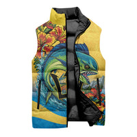 Barbados Mahi-mahi Trident Sleeveless Puffer Jacket - Wonder Print Shop