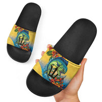 Barbados Mahi-mahi Trident Slide Sandals - Wonder Print Shop