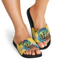 Barbados Mahi-mahi Trident Slide Sandals - Wonder Print Shop