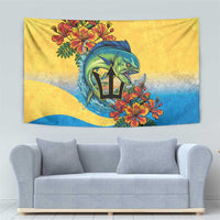 Barbados Mahi-mahi Trident Tapestry - Wonder Print Shop