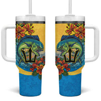 Barbados Mahi-mahi Trident Tumbler With Handle - Wonder Print Shop