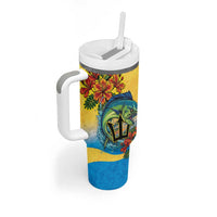 Barbados Mahi-mahi Trident Tumbler With Handle - Wonder Print Shop