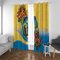 Barbados Mahi-mahi Trident Window Curtain - Wonder Print Shop