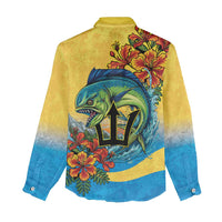 Barbados Mahi-mahi Trident Women Casual Shirt - Wonder Print Shop