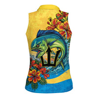 Barbados Mahi-mahi Trident Women Sleeveless Polo Shirt - Wonder Print Shop