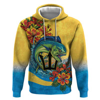 Barbados Mahi-mahi Trident Zip Hoodie - Wonder Print Shop