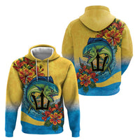 Barbados Mahi-mahi Trident Zip Hoodie - Wonder Print Shop