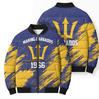 Barbados Pride Est 1966 Bomber Puffer Jacket - Wonder Print Shop