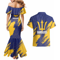 Barbados Pride Est 1966 Couples Matching Mermaid Dress and Hawaiian Shirt - Wonder Print Shop