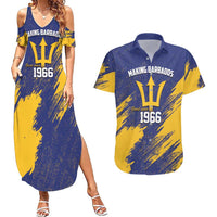 Barbados Pride Est 1966 Couples Matching Summer Maxi Dress and Hawaiian Shirt - Wonder Print Shop