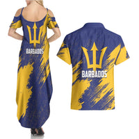 Barbados Pride Est 1966 Couples Matching Summer Maxi Dress and Hawaiian Shirt - Wonder Print Shop