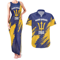 Barbados Pride Est 1966 Couples Matching Tank Maxi Dress and Hawaiian Shirt - Wonder Print Shop