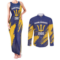 Barbados Pride Est 1966 Couples Matching Tank Maxi Dress and Long Sleeve Button Shirt - Wonder Print Shop