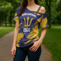 Barbados Pride Est 1966 Cross Shoulder Shirt - Wonder Print Shop