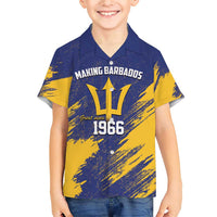 Barbados Pride Est 1966 Family Matching Short Sleeve Bodycon Dress and Hawaiian Shirt - Wonder Print Shop